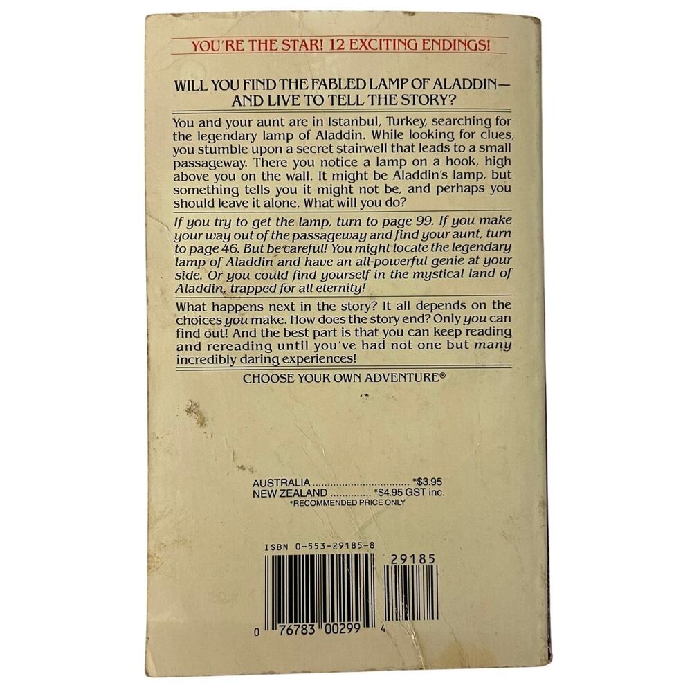 Choose Your Own Adventure #117 THE SEARCH FOR ALADDIN'S LAMP Jay Leibold - Picture 2 of 4